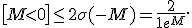 \bigl[ M < 0 \bigr] \leq 2\sigma(-M) = \frac2{1+e^M}.