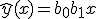 \hat{y}(x)=b_0 + b_1 x