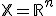 \mathbb{X} = \mathbb{R}^n