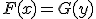 H_0:\; F(x) = G(y)