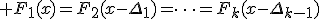 H_1:\; F_1(x)=F_2(x-\Delta_1)=\dots=F_k(x-\Delta_{k-1})