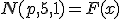  N(p, 5, 1) = F(x)