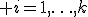 \lceil (i-1)(L-1)/(k-1),\; i=1,\ldots,k