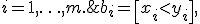 b_i = \left[ x_i<y_i \right],\; i=1,\ldots,m.