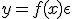  y = f(x) + \epsilon 