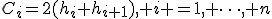 C_i=2(h_i+h_{i+1}), i =1, \cdots, n