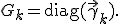 
	G_k = \textrm{diag}(\vec{\gamma}_k).
