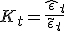 K_t = \frac{\hat{\eps}_t}{\tilde{\eps}_t}