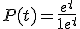 P(t) = \frac{e^{t}}{1 + e^{t}} \! 