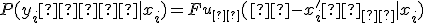 P(y_{i}≤τ|x_{i})=F_{u_{Θ}}(τ-x'_{i}β_{Θ}|x_{i})