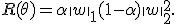 R(\theta) = \alpha \|w\|_1 + (1 - \alpha) \|w\|_2^2.