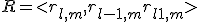 R = <r_{l,m},r_{l-1,m}+r_{l+1,m}>