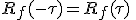 R_f(-\tau) = R_f(\tau)\,