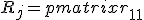 R_j = \begin{pmatrix}
r_{11} & \cdots & r_{1j} \\       
& \ddots & \vdots \\
0 & & r_{jj}
\end{pmatrix}