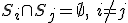 S_i \cap S_j = \emptyset,\ i \ne j