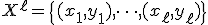 X^{\ell} = \{ (x_1, y_1), \dots, (x_{\ell}, y_{\ell}) \}