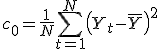 c_0 = \frac{1}{N}\sum_{t=1}^{N} \left(Y_t - \bar{Y}\right)^2