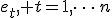 e_t, t=1,\dots\,n