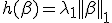 h(\beta) = \lambda_1 ||\beta||_1