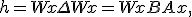 h = Wx + \Delta W x = Wx + BAx,