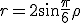 r=2sin{\frac{\pi}{6}\rho}