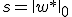 s = \|w^*\|_0