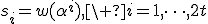 s_i=w(\alpha^i),\ i=1,\dots,2t