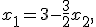 x_1=3-\frac{3}{2}x_2,